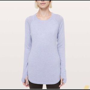 Lululemon sit in lotus sweater in ice blue